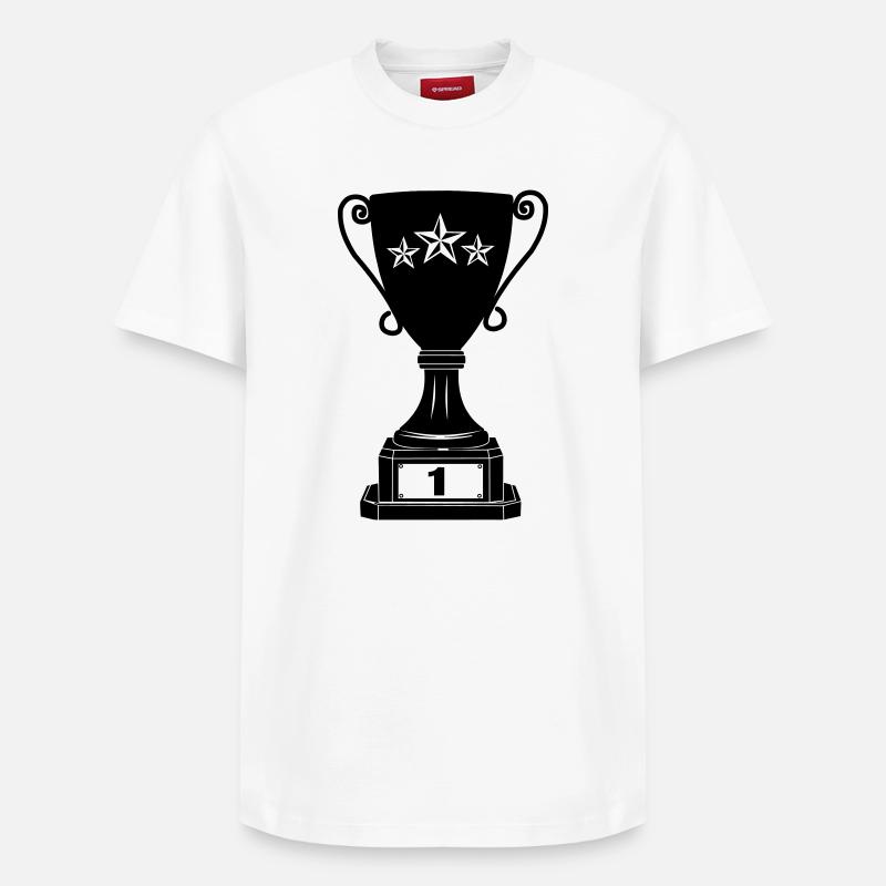 Grand cup numéro 1 - T-shirt unisexe décontracté en coton Supima – de SPREAD - blanc