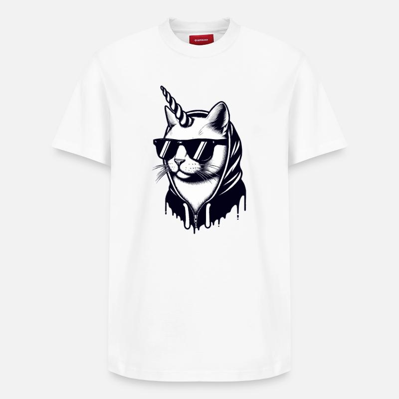 Uni-Cat-Straße - Relaxed Unisex Supima Cotton T-Shirt – von SPREAD - Weiß