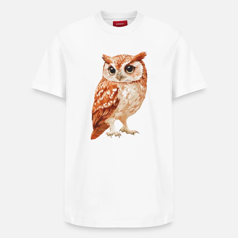 Hibou - T-shirt unisexe décontracté en coton Supima – de SPREAD - blanc