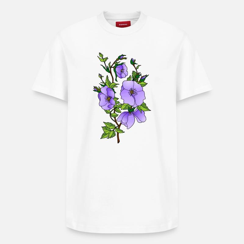 Fleur - T-shirt unisexe décontracté en coton Supima – de SPREAD - blanc