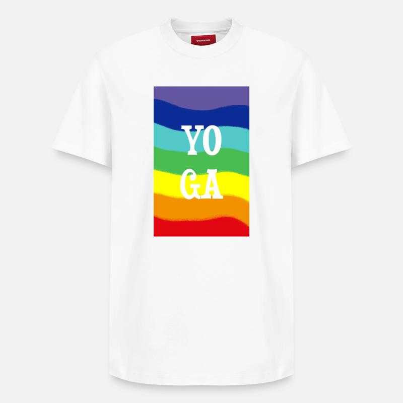 Yoga - T-shirt unisexe décontracté en coton Supima – de SPREAD - blanc