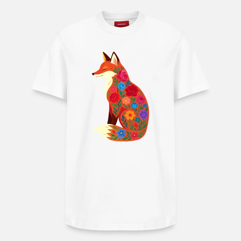 Fuchs - Relaxed Unisex Supima Cotton T-Shirt – von SPREAD - Weiß