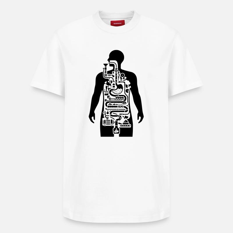 Digestion Nutrition mécanique - T-shirt unisexe décontracté en coton Supima – de SPREAD - blanc