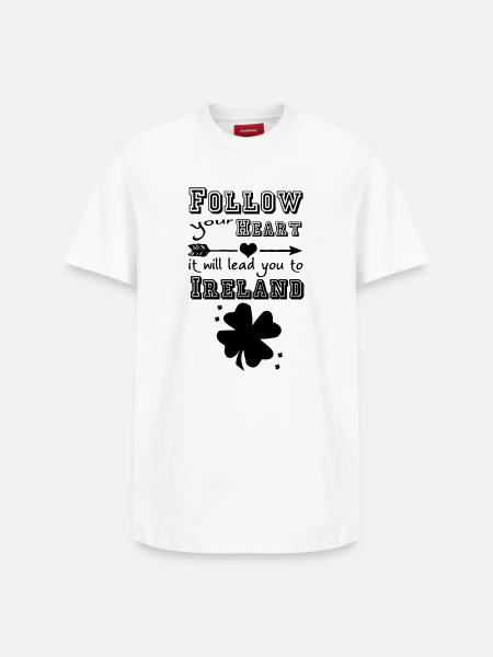Ireland Heart - Relaxed Unisex Supima Cotton T-Shirt – by SPREAD - white