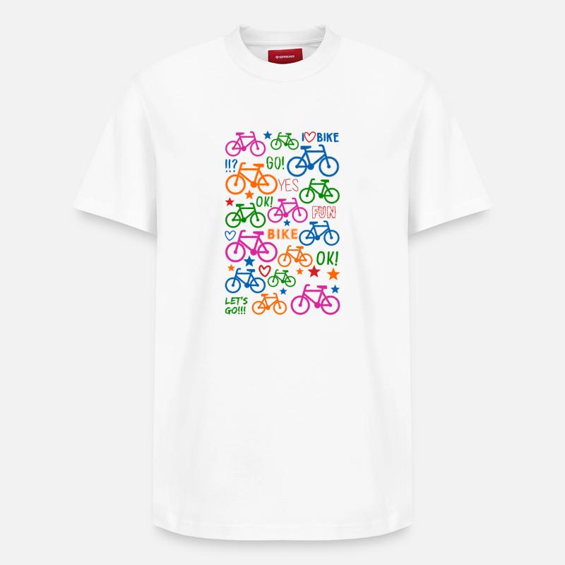 Vélo - T-shirt unisexe décontracté en coton Supima – de SPREAD - blanc