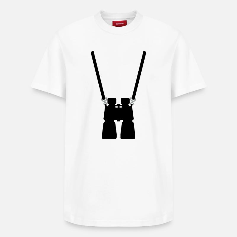 Fernglas - Relaxed Unisex Supima Cotton T-Shirt – von SPREAD - Weiß