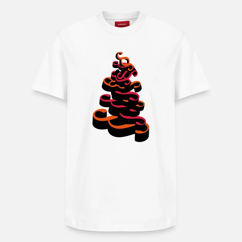 Paragraphes empilés - T-shirt unisexe décontracté en coton Supima – de SPREAD - blanc