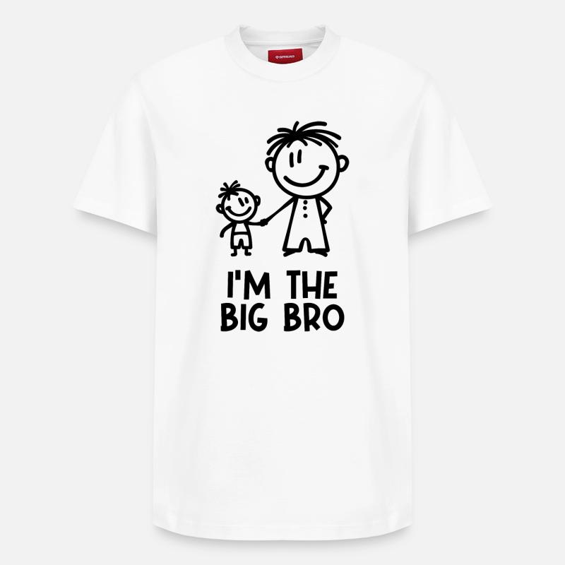 Geschwisterliebe Bruder Statement Stolzer Großer - Relaxed Unisex Supima Cotton T-Shirt – von SPREAD - Weiß