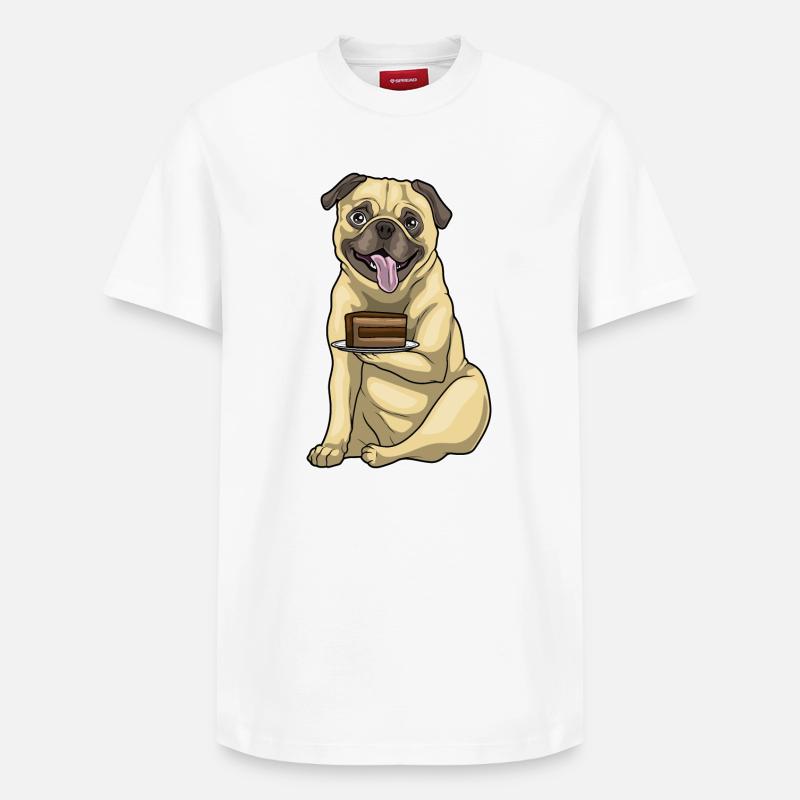 Gâteau Carlin - T-shirt unisexe décontracté en coton Supima – de SPREAD - blanc