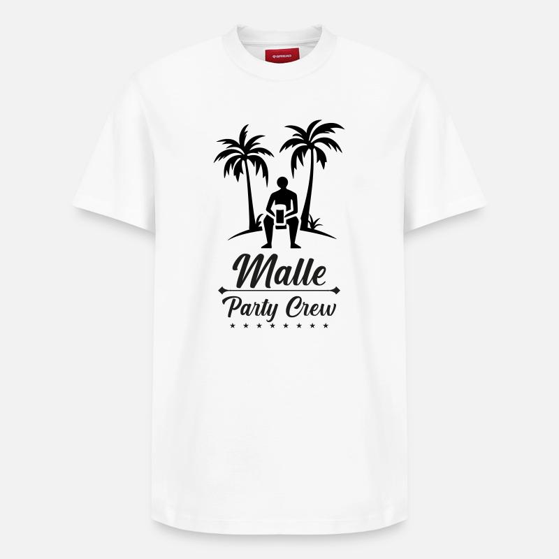 malle_party_crew - T-shirt unisexe décontracté en coton Supima – de SPREAD - blanc