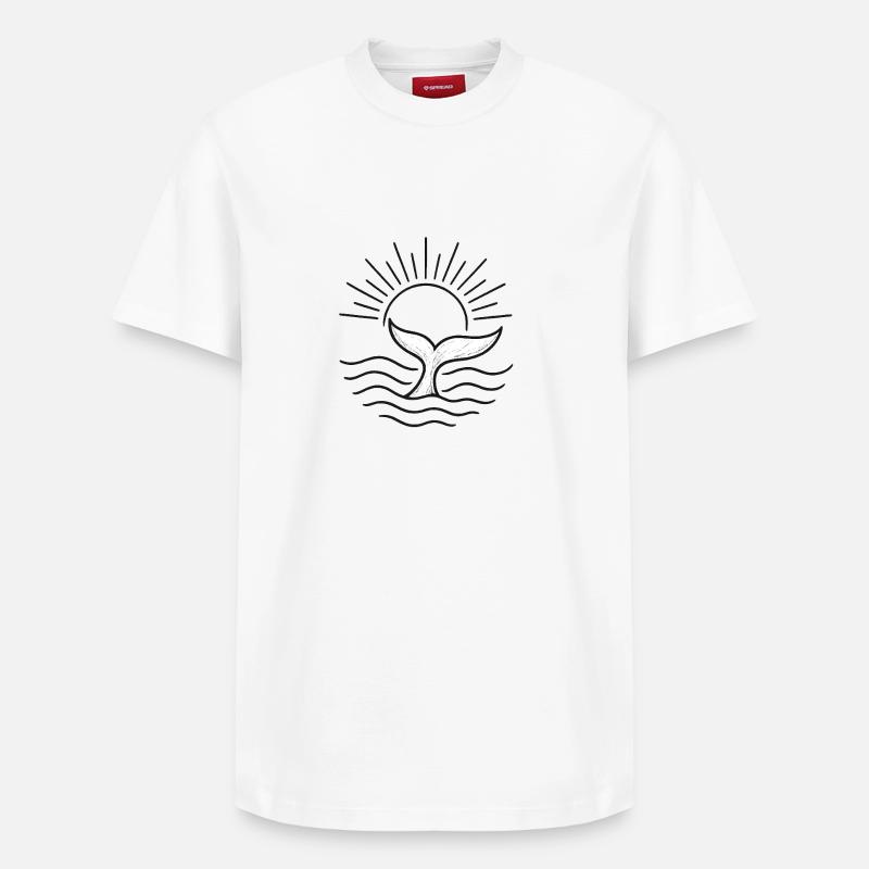 Wal - Relaxed Unisex Supima Cotton T-Shirt – von SPREAD - Weiß