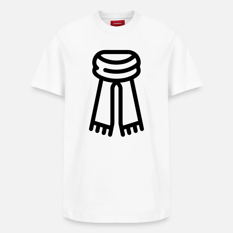 écharpe - T-shirt unisexe décontracté en coton Supima – de SPREAD - blanc
