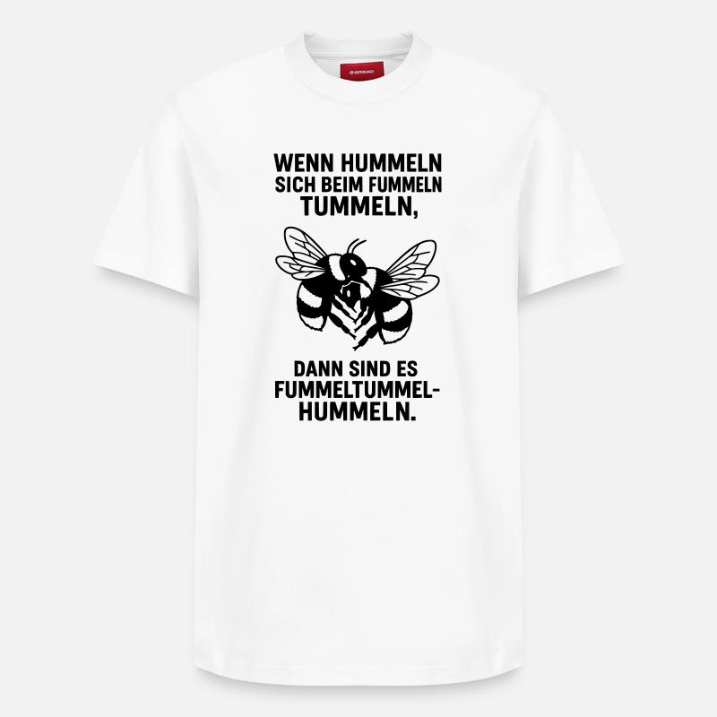 Fummel Tummel Hummeln - Relaxed Unisex Supima Cotton T-Shirt – von SPREAD - Weiß