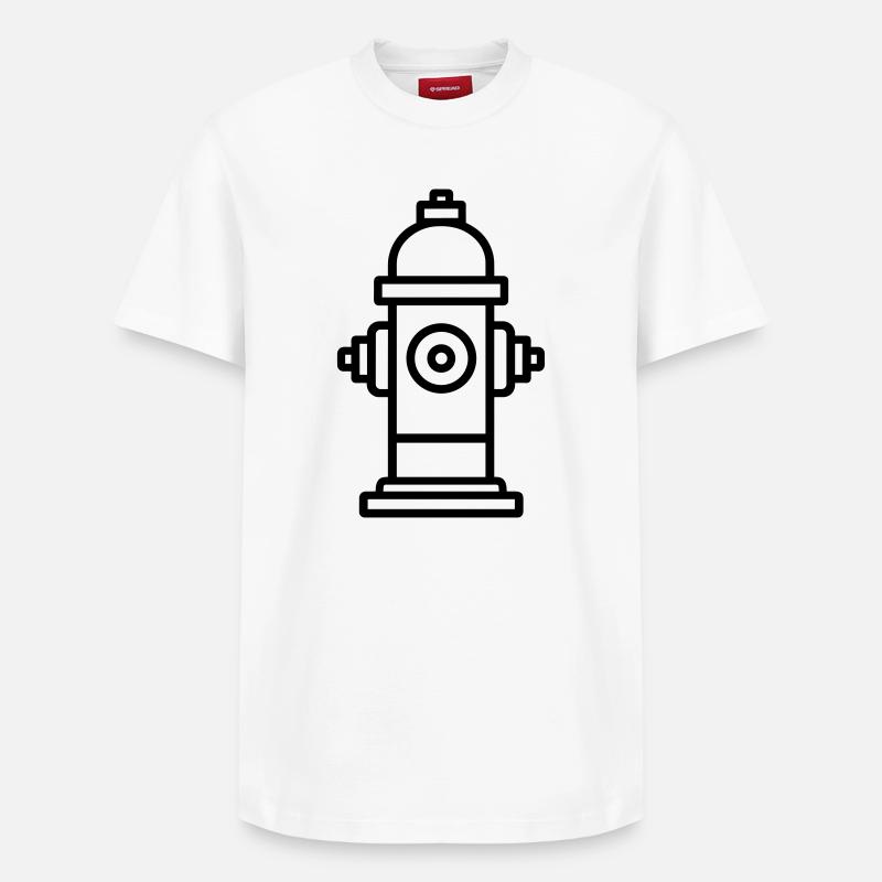 Fire hydrant - Relaxed Unisex Supima Cotton T-Shirt – by SPREAD - white