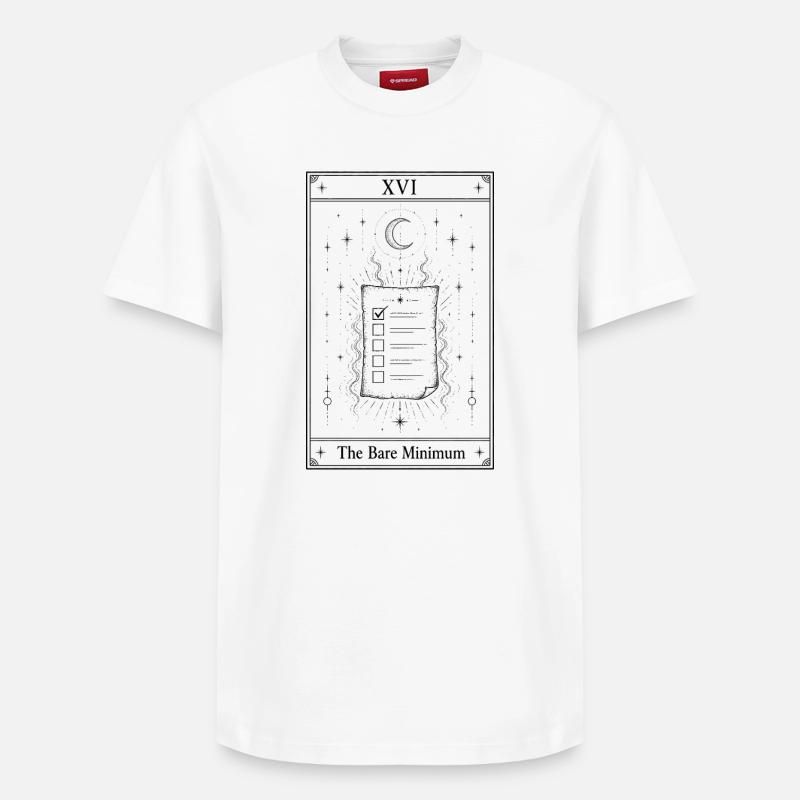 Le strict minimum | Carte de tarot - T-shirt unisexe décontracté en coton Supima – de SPREAD - blanc