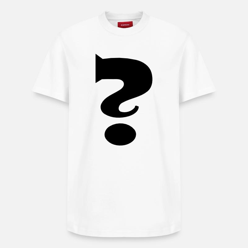 Fragezeichen - Relaxed Unisex Supima Cotton T-Shirt – von SPREAD - Weiß