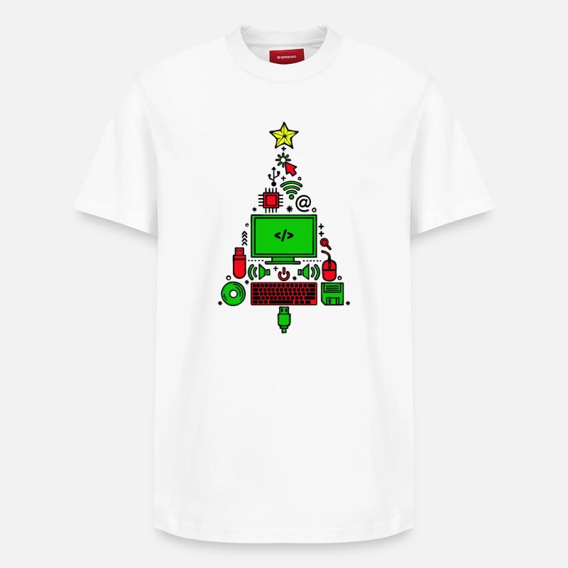 Code Computer Code Debug Skripting Programmierer - Relaxed Unisex Supima Cotton T-Shirt – von SPREAD - Weiß