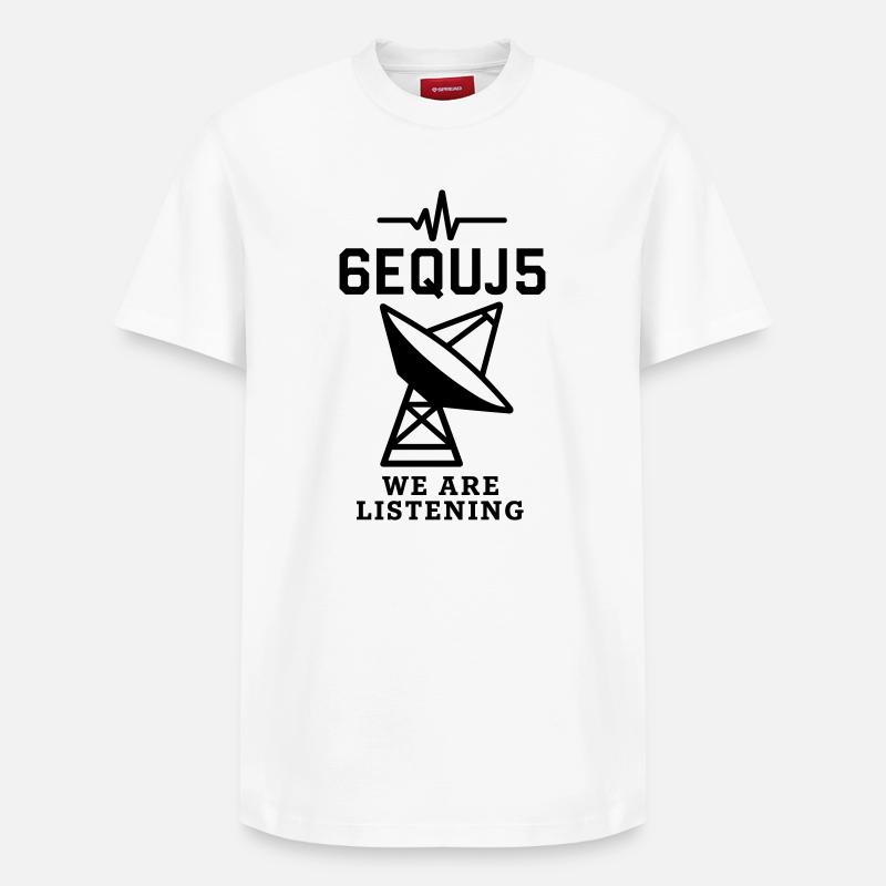 PLEURAGE! Signal - T-shirt unisexe décontracté en coton Supima – de SPREAD - blanc
