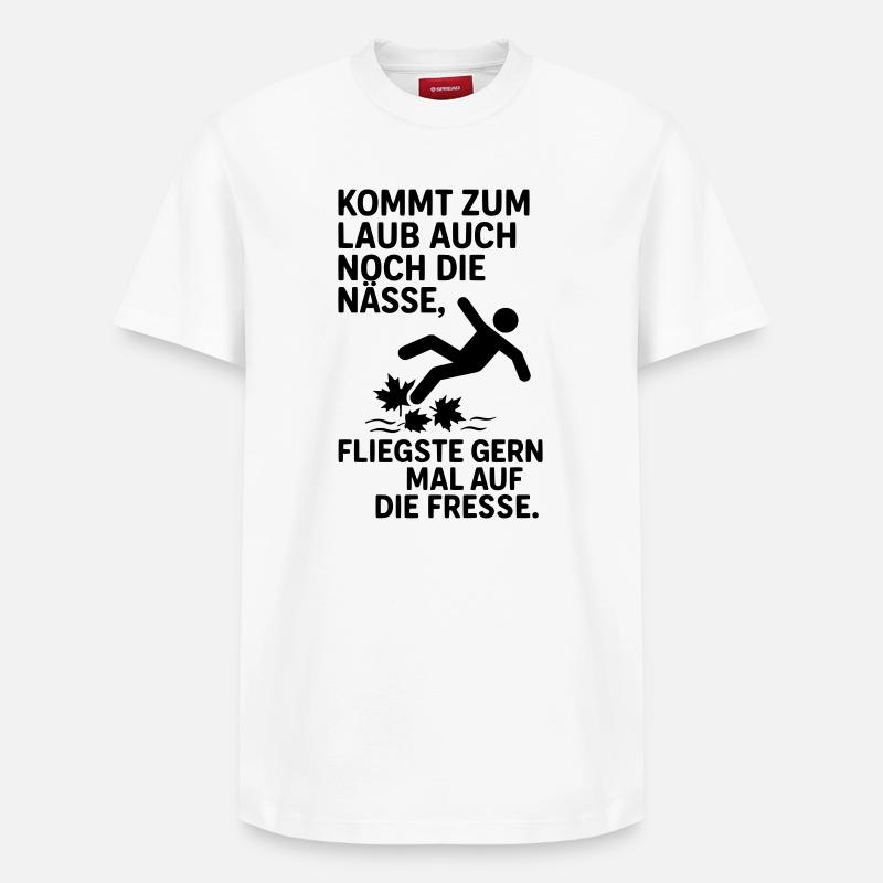 Feuilles humides Automne Dicton - T-shirt unisexe décontracté en coton Supima – de SPREAD - blanc