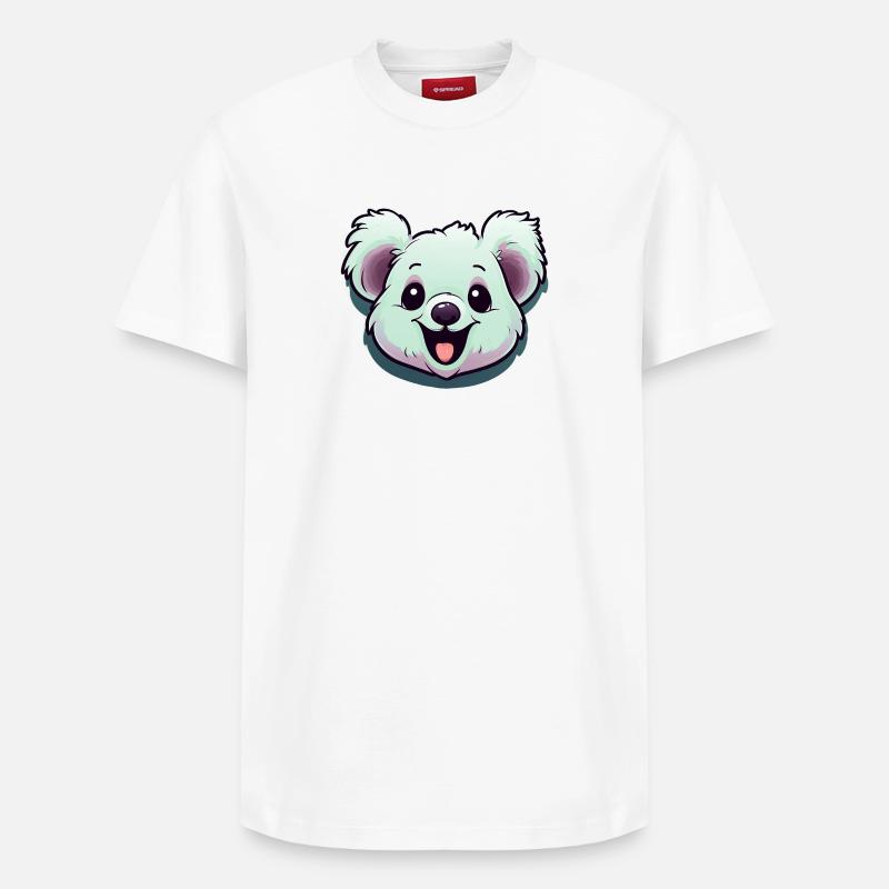 Koala rieur - T-shirt unisexe décontracté en coton Supima – de SPREAD - blanc