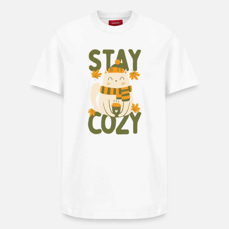 Reste au chaud - T-shirt unisexe décontracté en coton Supima – de SPREAD - blanc