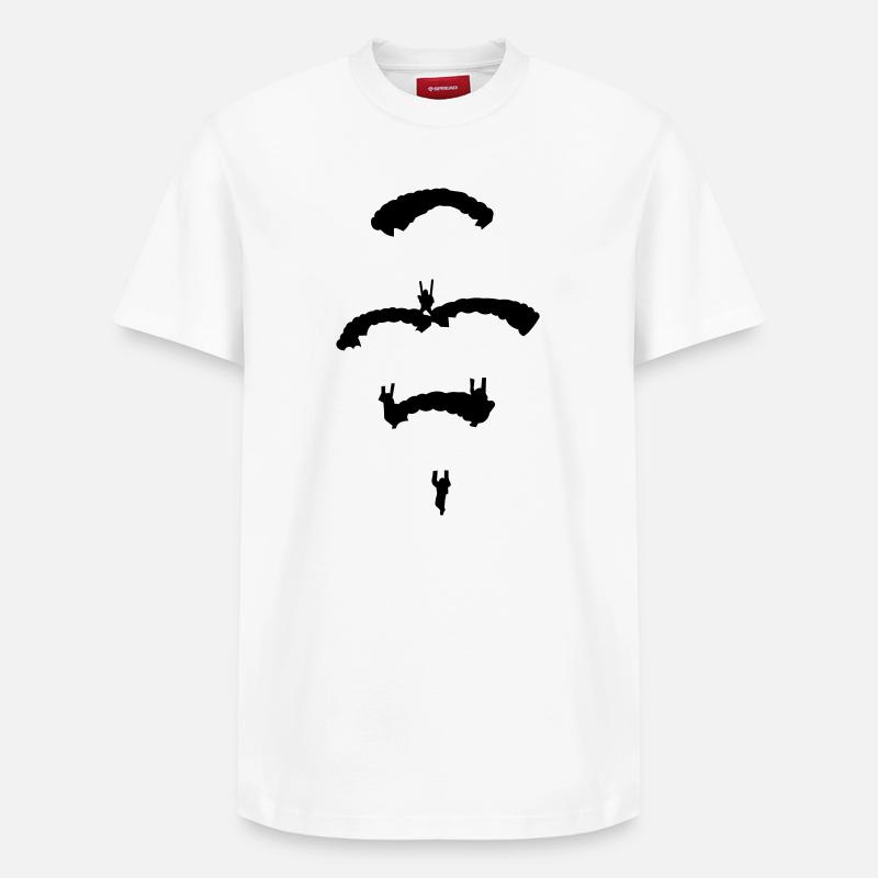 Diamant Parachute - T-shirt unisexe décontracté en coton Supima – de SPREAD - blanc