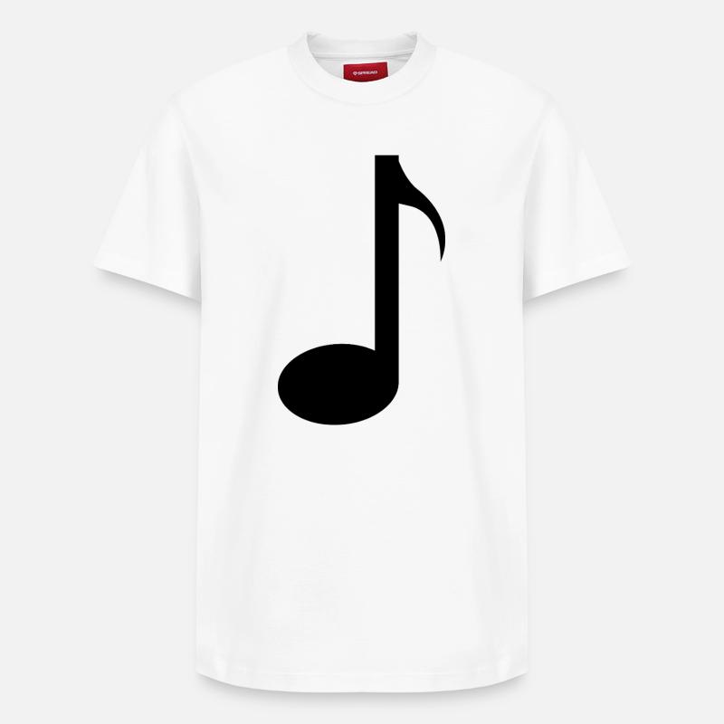 Note musicale - T-shirt unisexe décontracté en coton Supima – de SPREAD - blanc