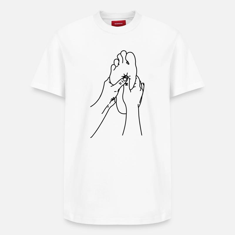 massage shiatsu - T-shirt unisexe décontracté en coton Supima – de SPREAD - blanc