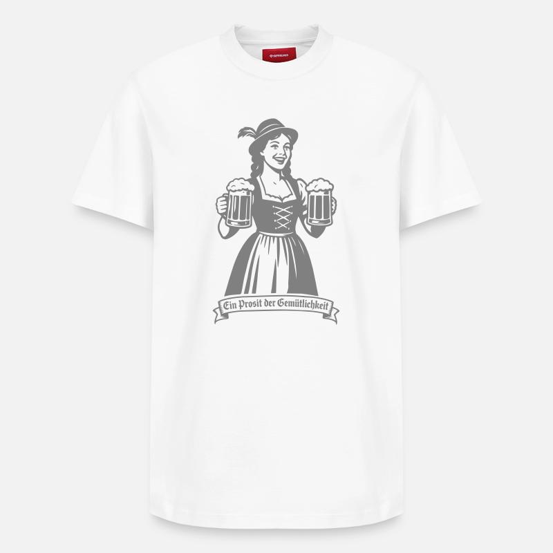 Ein Prosit der Gemütlichkeit - Relaxed Unisex Supima Cotton T-Shirt – von SPREAD - Weiß