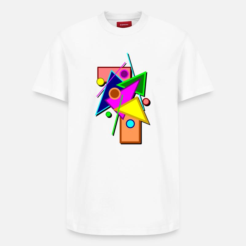 géométrie - T-shirt unisexe décontracté en coton Supima – de SPREAD - blanc