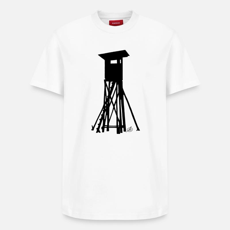 Hochsitz - Relaxed Unisex Supima Cotton T-Shirt – von SPREAD - Weiß