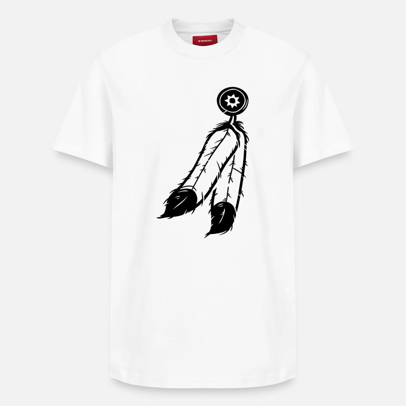 Bijoux en plumes - T-shirt unisexe décontracté en coton Supima – de SPREAD - blanc