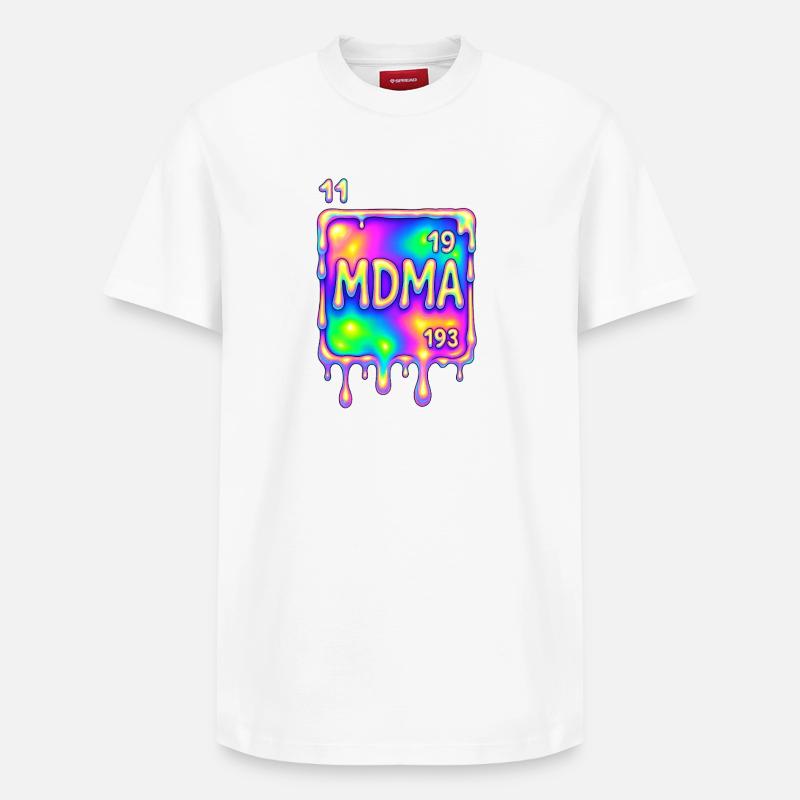 Conception de la MDMA - T-shirt unisexe décontracté en coton Supima – de SPREAD - blanc