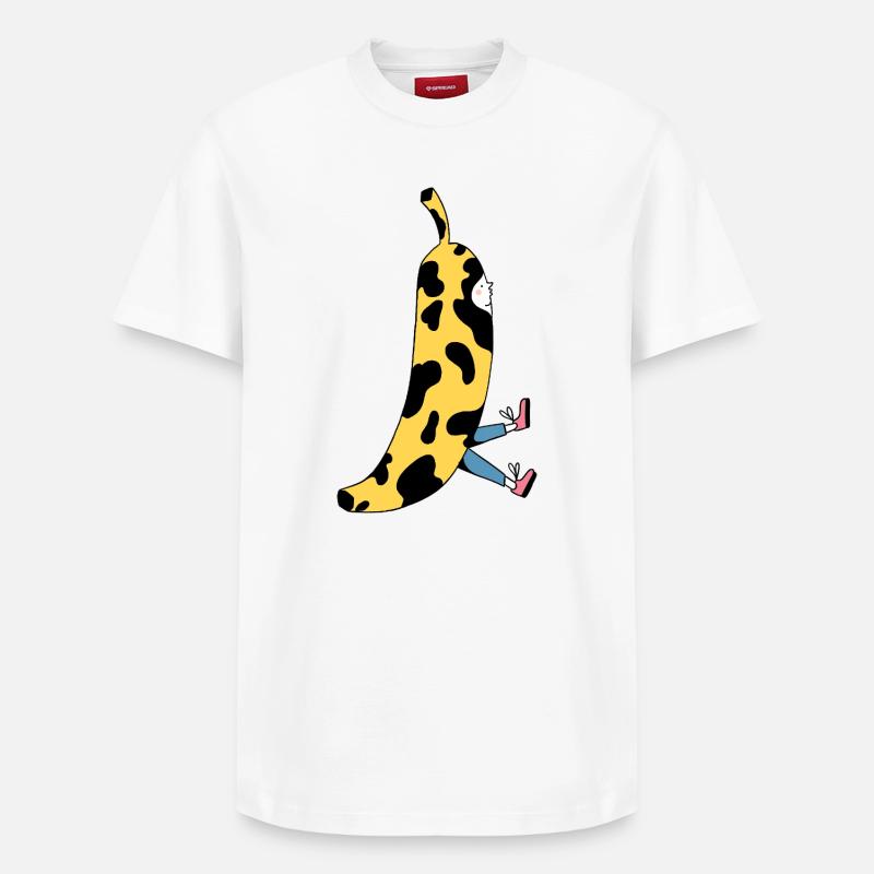 Banane douce - T-shirt unisexe décontracté en coton Supima – de SPREAD - blanc