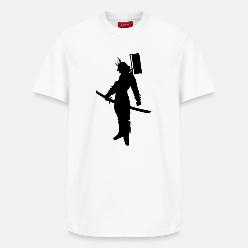 samouraï - T-shirt unisexe décontracté en coton Supima – de SPREAD - blanc