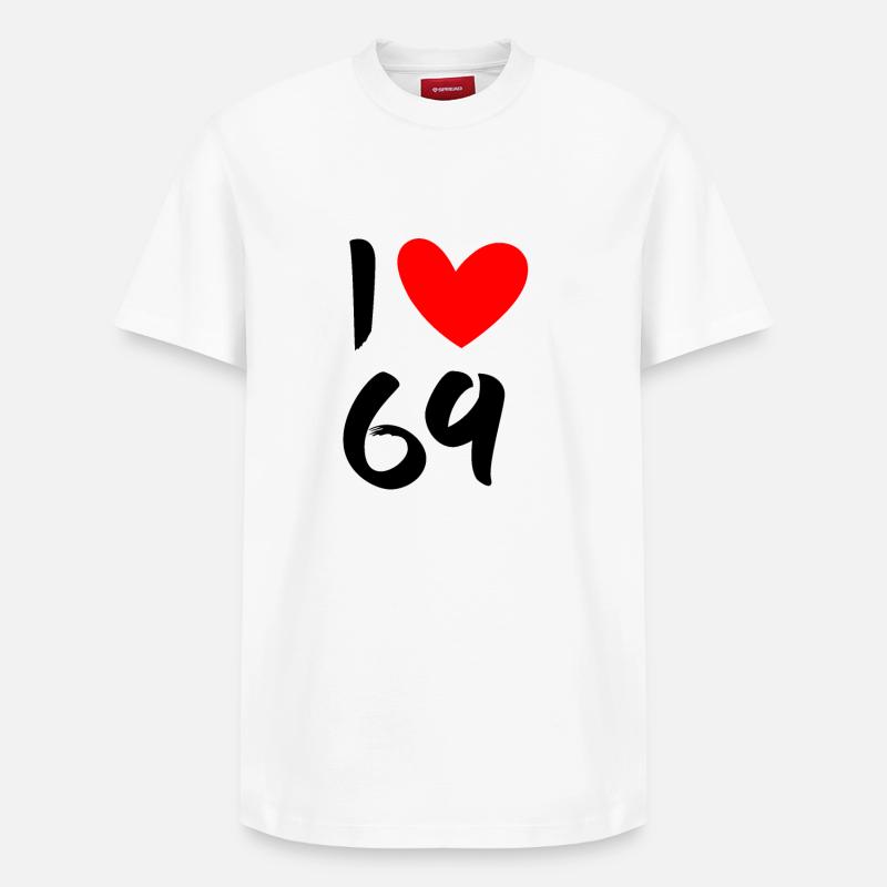 J'aime 69 - T-shirt unisexe décontracté en coton Supima – de SPREAD - blanc