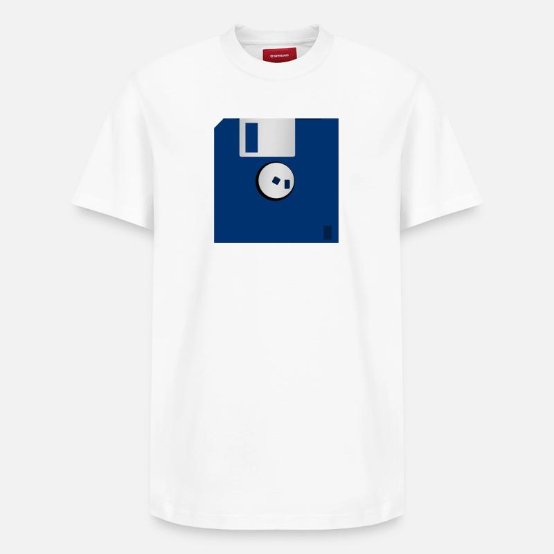 Disquette - T-shirt unisexe décontracté en coton Supima – de SPREAD - blanc