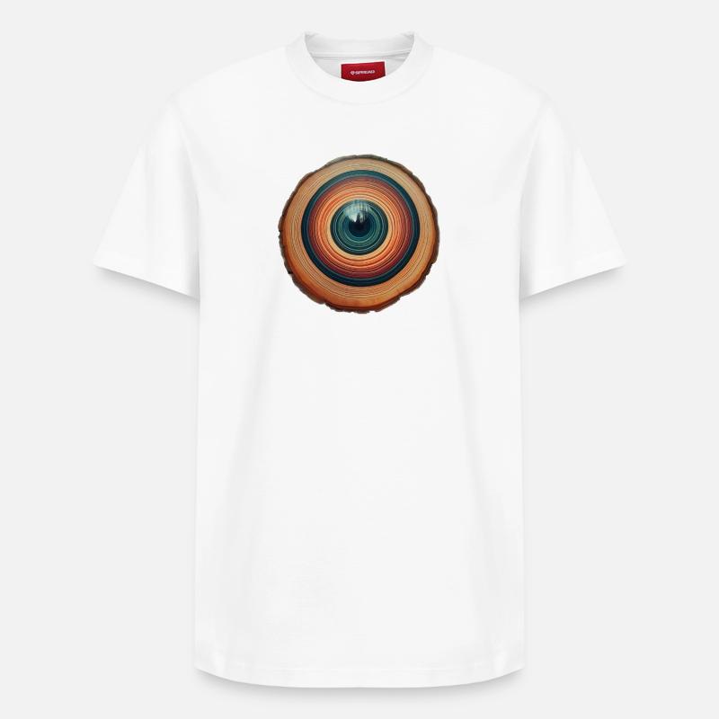 L’œil d’un arbre - T-shirt unisexe décontracté en coton Supima – de SPREAD - blanc