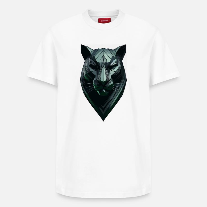 Abstracte zwarte panter - Relaxed Unisex Supima Cotton T-Shirt – von SPREAD - Weiß