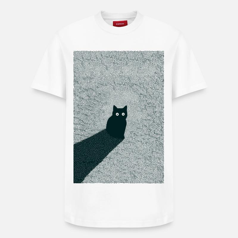 Kitty Dots - Relaxed Unisex Supima Cotton T-Shirt – von SPREAD - Weiß