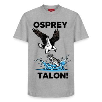 Osprey Sea Heel Black Osprey - Relaxed Unisex Supima Cotton T-Shirt – by SPREAD - white - Front - AI Model Female 172 dark (172cm) & AI Model Male 185 dark (185cm)