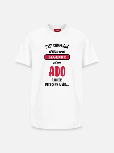 adolescent / enfant / ado / adolescente - T-shirt unisexe décontracté en coton Supima – de SPREAD - blanc
