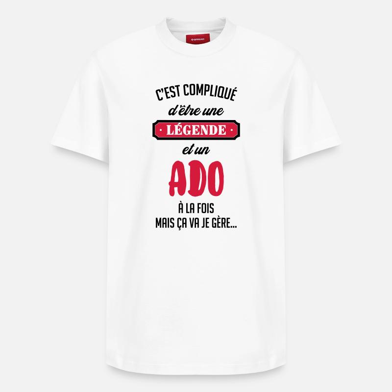 adolescent / enfant / ado / adolescente - T-shirt unisexe décontracté en coton Supima – de SPREAD - blanc