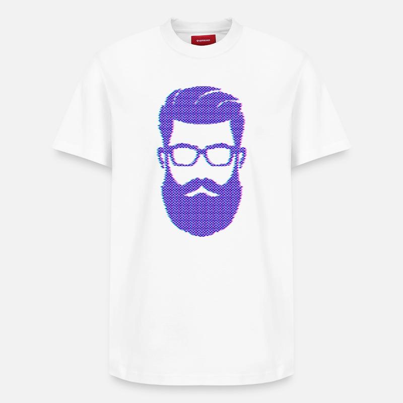 Bartträger Männlichkeit Schnurrbart Bart - Relaxed Unisex Supima Cotton T-Shirt – von SPREAD - Weiß