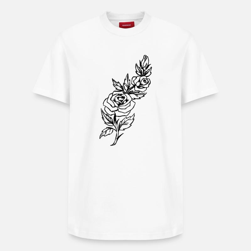 Vigne rose - T-shirt unisexe décontracté en coton Supima – de SPREAD - blanc