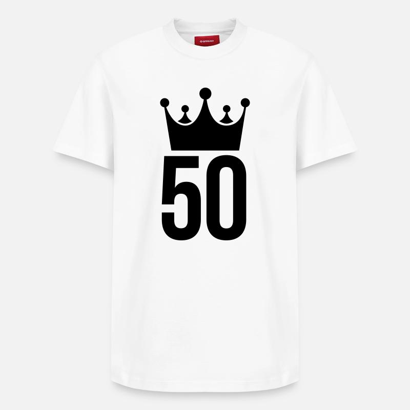 50 années abraham - T-shirt unisexe décontracté en coton Supima – de SPREAD - blanc
