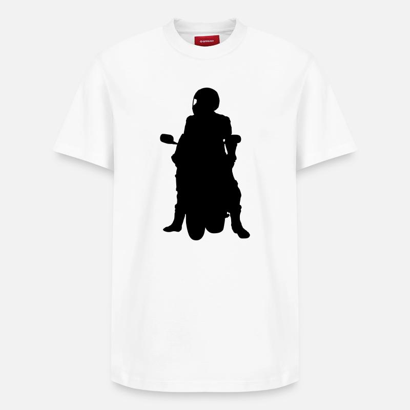 Biker - Relaxed Unisex Supima Cotton T-Shirt – von SPREAD - Weiß