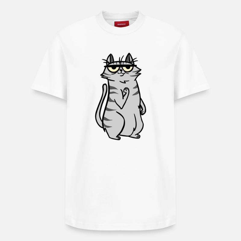 Chat Chats - T-shirt unisexe décontracté en coton Supima – de SPREAD - blanc