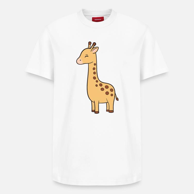 Giraffe - Relaxed Unisex Supima Cotton T-Shirt – von SPREAD - Weiß