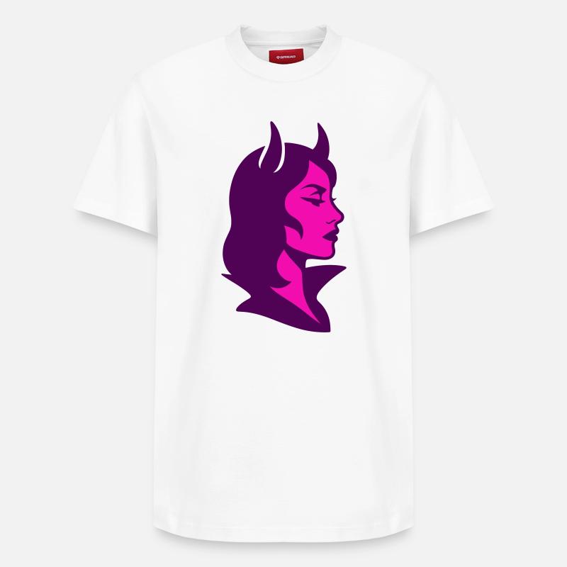 Diablesse - T-shirt unisexe décontracté en coton Supima – de SPREAD - blanc